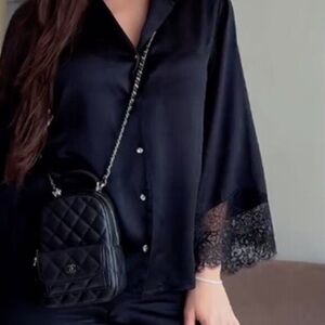 CHANEL Black Quilted Cosmetic Bag